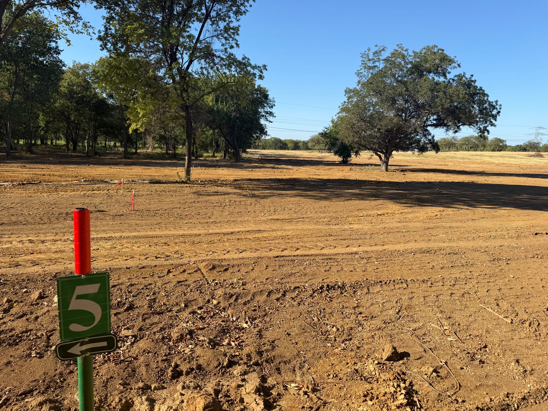 Lot 5 marker and homesite at The Summer Meadows